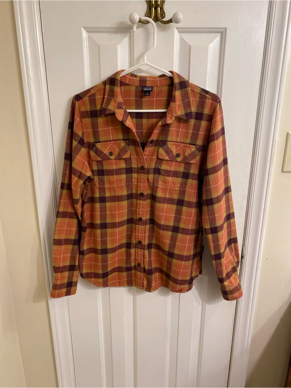 PATAGONIA ORGANIC COTTON PERFECT FALL PLAID FLANNEL SHIRT COZY SOFT SIZE SMALL - Picture 7 of 14